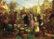 Henry Charles Bryant Market Day oil